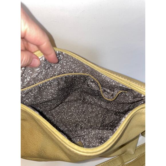 Joy Susan Vegan Leather Adjustable Crossbody Purse in a Buttery‎ Gold Color - Picture 6 of 9